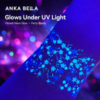 Anka Bella Iridescent Star Glitter, Skin-safe Star & Moon Sequins for Face & Body Festival Makeup Anka Bella