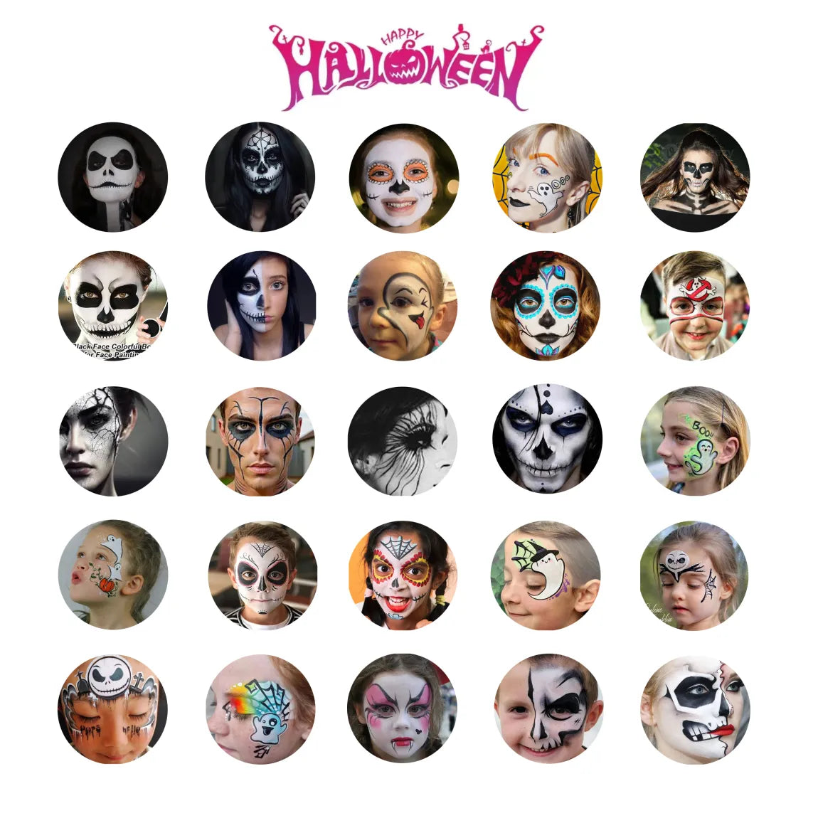 Kit de pintura facial de Halloween, Ankabella 