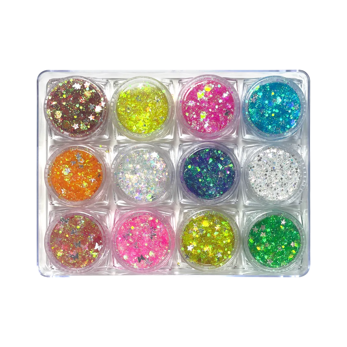 Serie de lentejuelas de 12 colores