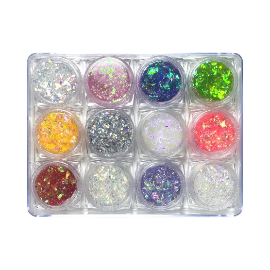 Serie de lentejuelas de 12 colores