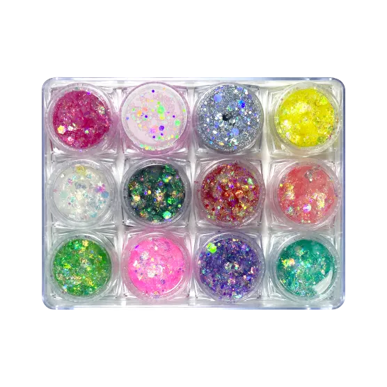 Serie de lentejuelas de 12 colores