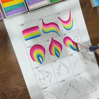 Face Painting One Stroke Line Practice Sheet Copying Training Board Practice Board Anka Bella