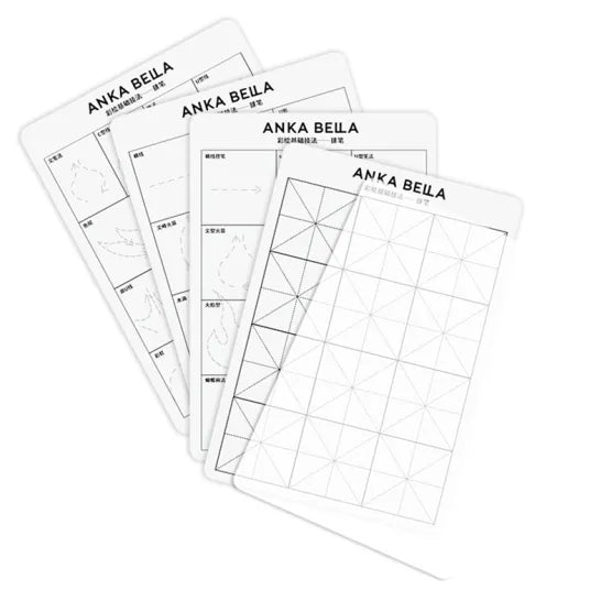 Face Painting One Stroke Line Practice Sheet Copying Training Board Practice Board