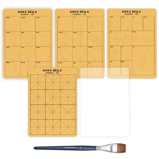 Face Painting One Stroke Line Practice Sheet Copying Training Board Practice Board