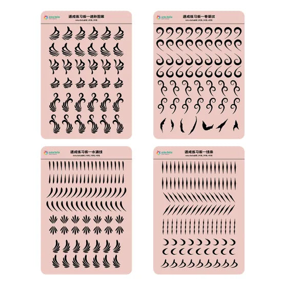 Face Painting One Stroke Line Practice Sheet Copying Training Board Practice Board