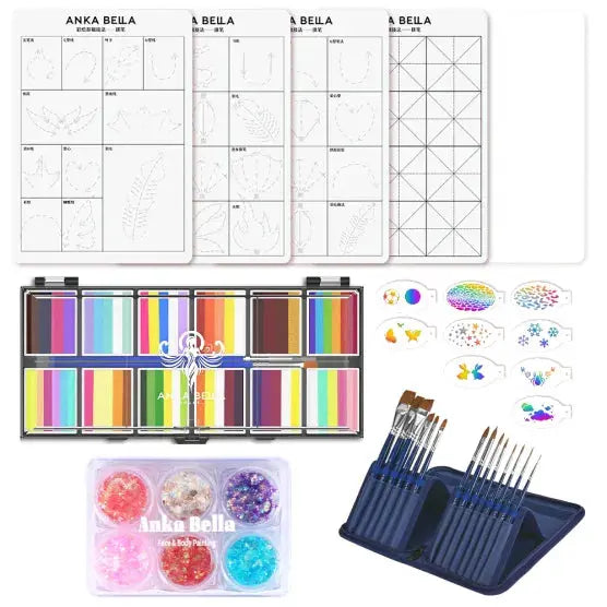 Face Painting One Stroke Line Practice Sheet Copying Training Board Pr ...