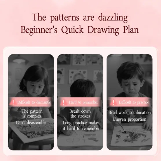 Face Painting One Stroke Line Practice Sheet Copying Training Board Practice Board