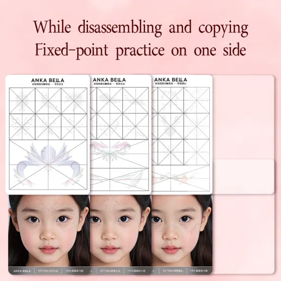 Face Painting One Stroke Line Practice Sheet Copying Training Board Practice Board