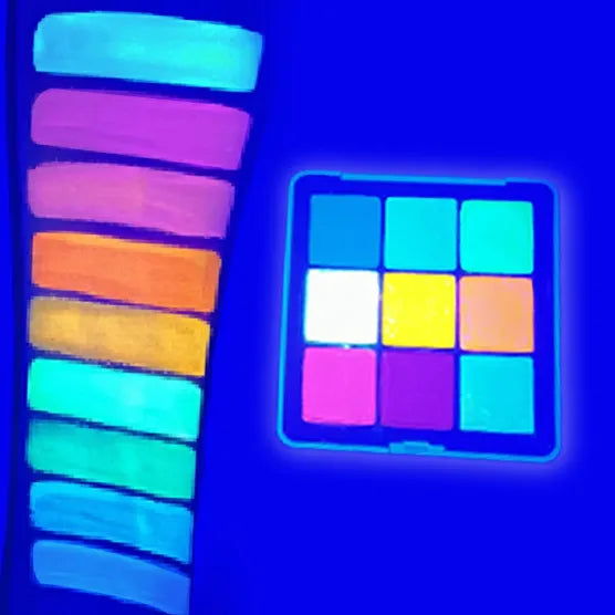 Disco de 9 colores, pintura facial personalizada exclusiva de Anka Bella