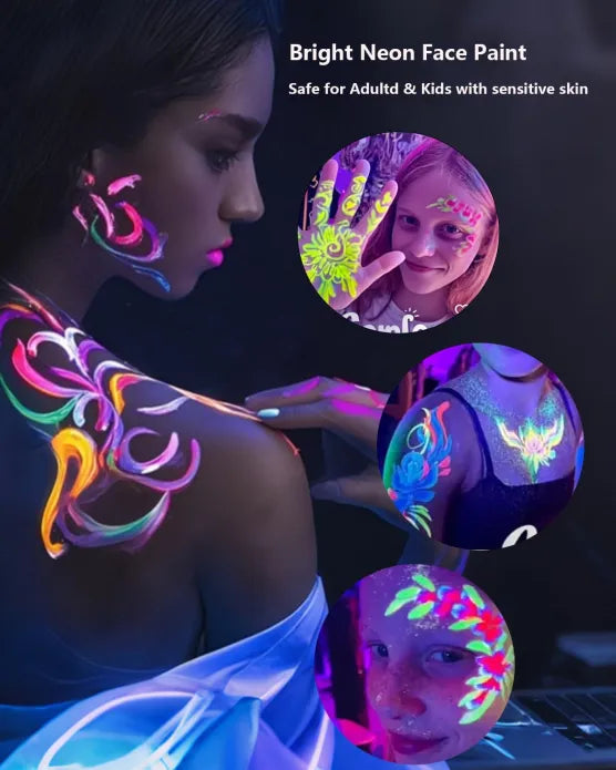 Disco de 9 colores, pintura facial personalizada exclusiva de Anka Bella