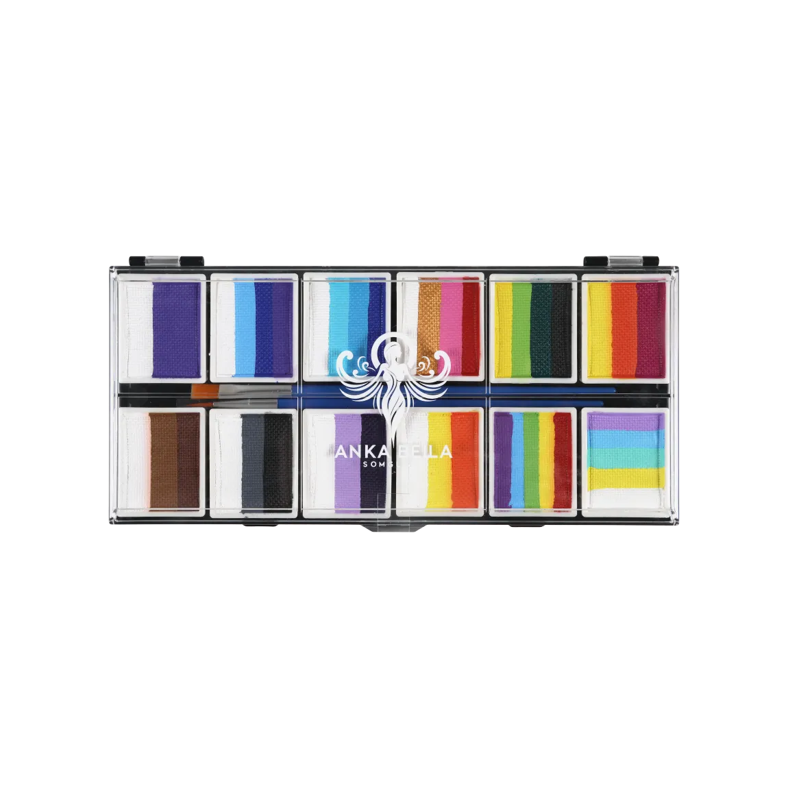 Disco de 12 colores exclusivo de pintura facial personalizada de Anka Bella