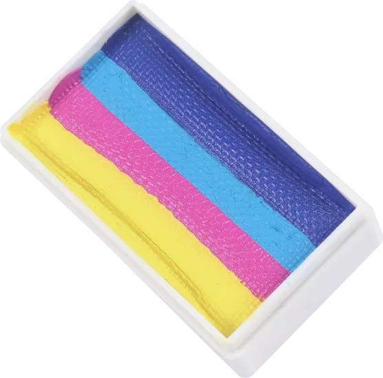 Rainbow Bar  Split Cake Coloring effect Face paint, Anka bella