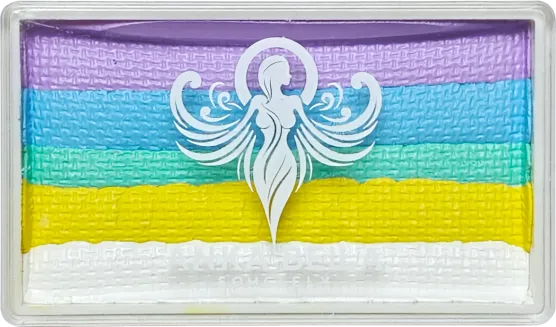 Rainbow Bar  Split Cake Coloring effect Face paint, Anka bella