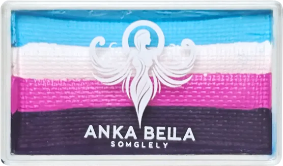 Rainbow Bar  Split Cake Coloring effect Face paint, Anka bella