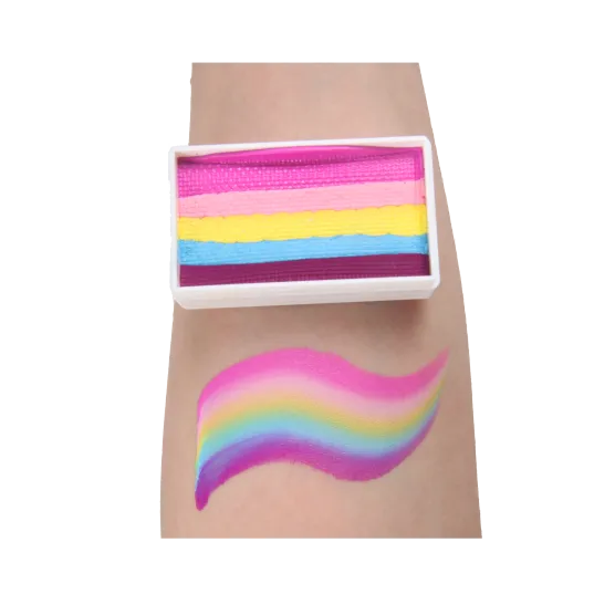 Hot rainbow bar  Coloring effect Face paint, Anka bella