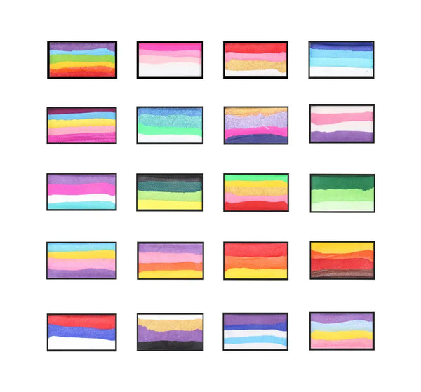 Rainbow Bar  Split Cake Coloring effect Face paint, Anka bella Anka Bella