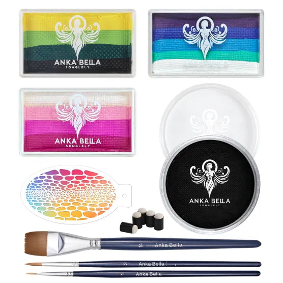 Dinosaur Face Painting Set – Featured in Viral TK & FB Videos, Includes Paints and Brushes