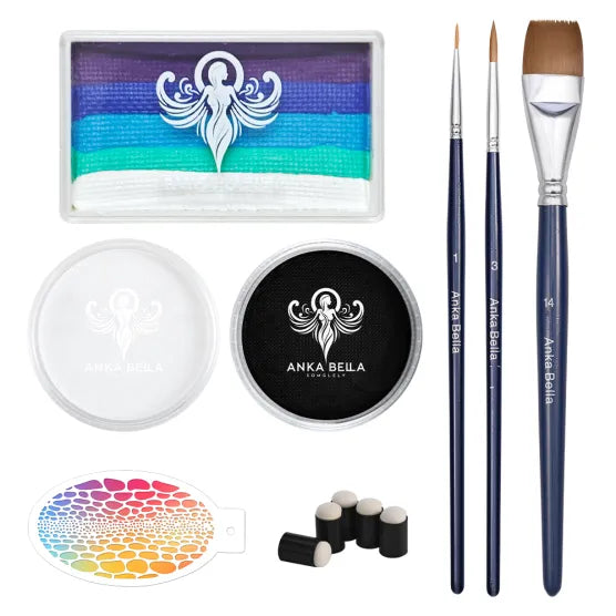 Dinosaur Face Painting Set – Featured in Viral TK & FB Videos, Includes Paints and Brushes