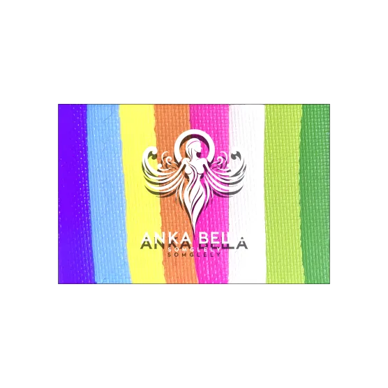Pasteles con base de arcoíris para pintar la cara de Anka Bella