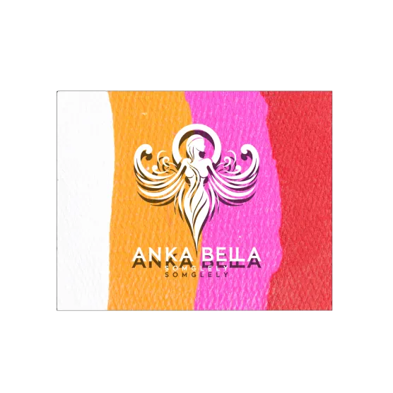 Pasteles con base de arcoíris para pintar la cara de Anka Bella