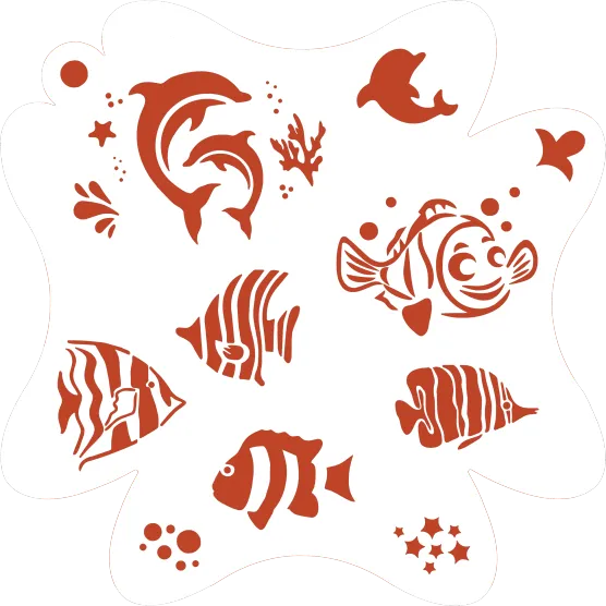 Stencil Sets | Mermaid | Snowflakes | Animal | Unicorn | Sea