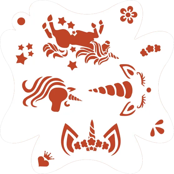 Stencil Sets | Mermaid | Snowflakes | Animal | Unicorn | Sea
