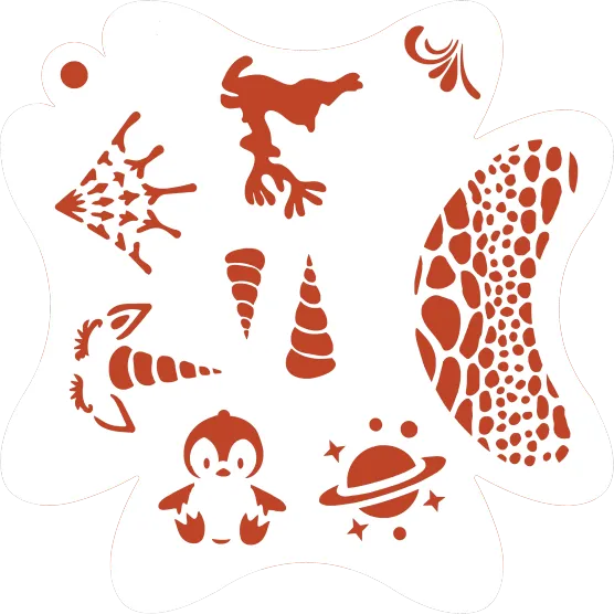 Stencil Sets | Mermaid | Snowflakes | Animal | Unicorn | Sea