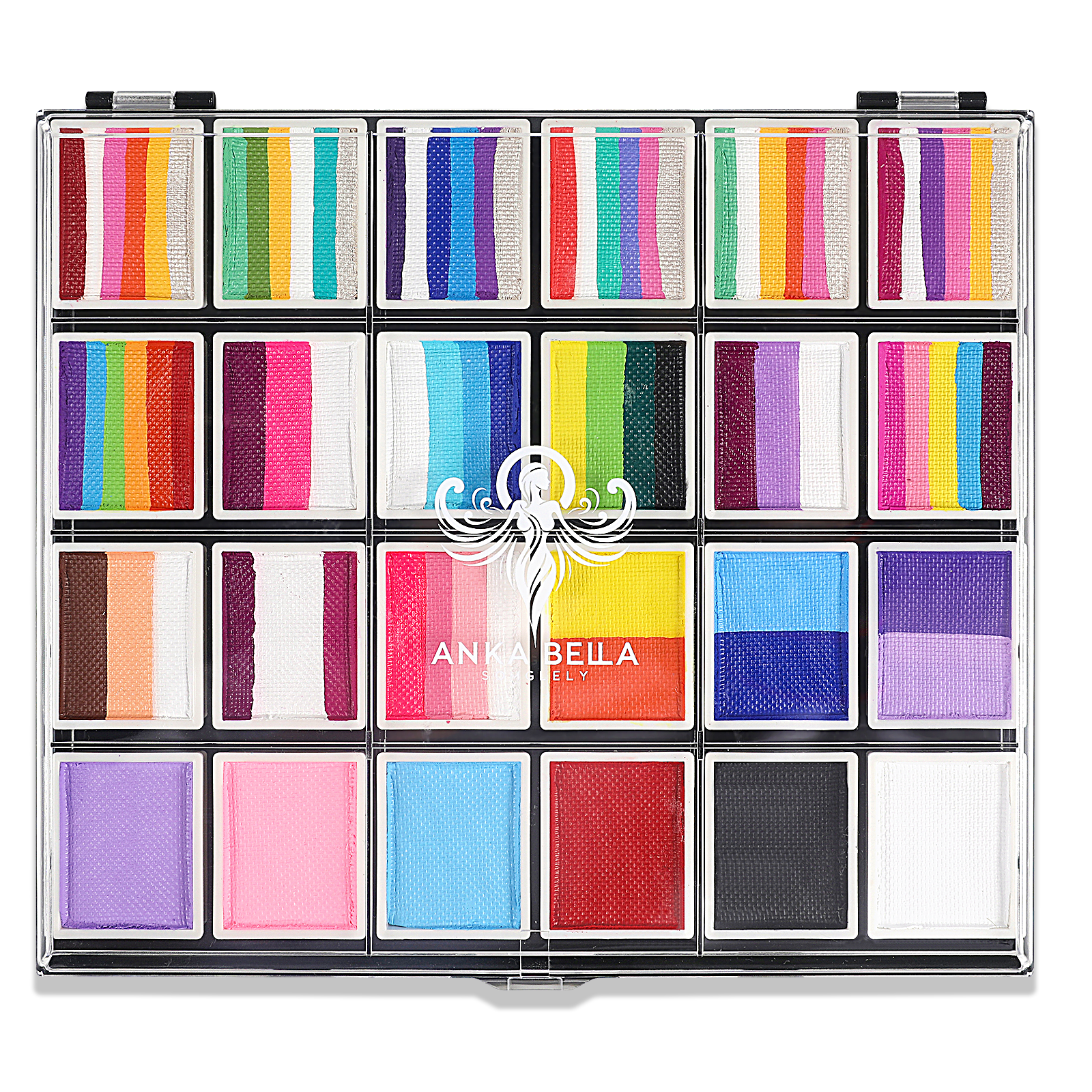 Kit de pintura facial de 24 colores: paleta profesional versátil