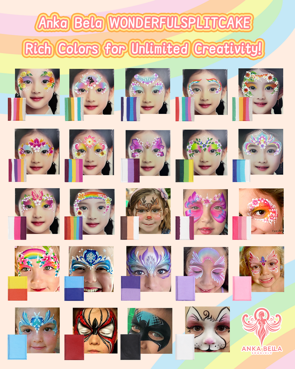 24-Color Face Paint Kit – All-Around Professional Palette