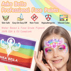Professional Paint for Children,Easy to Clean and Bright (Colorful Rainbow set) Anka Bella