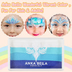 Professional Paint for Children,Easy to Clean and Bright (Blue Rainbow set) Anka Bella