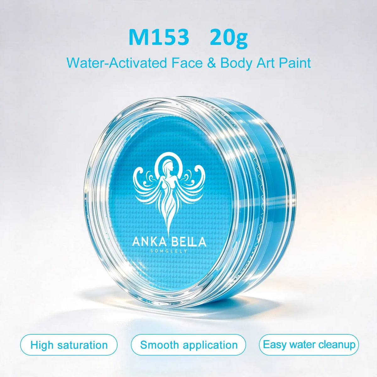 Anka Bella 20g Single Color Water Activated Face Paint Refill, Skin-Safe Non-Toxic Professional Face & Body Paint Anka Bella