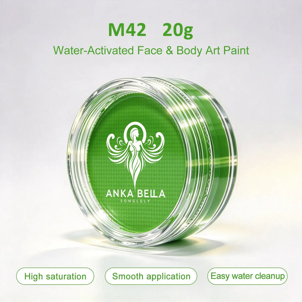 Anka Bella 20g Single Color Water Activated Face Paint Refill, Skin-Safe Non-Toxic Professional Face & Body Paint（副本） Anka Bella