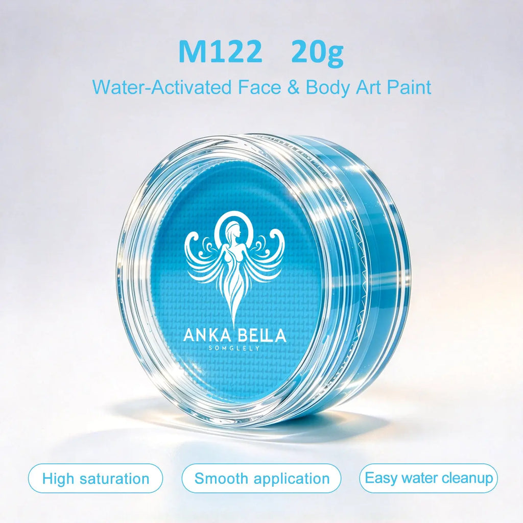 Anka Bella 20g Single Color Water Activated Face Paint Refill, Skin-Safe Non-Toxic Professional Face & Body Paint Anka Bella