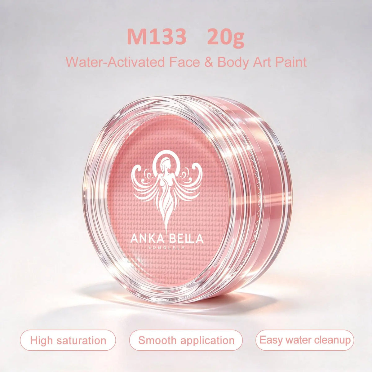 Anka Bella 20g Single Color Water-Based Face Paint Refill (Pink Tones) Anka Bella