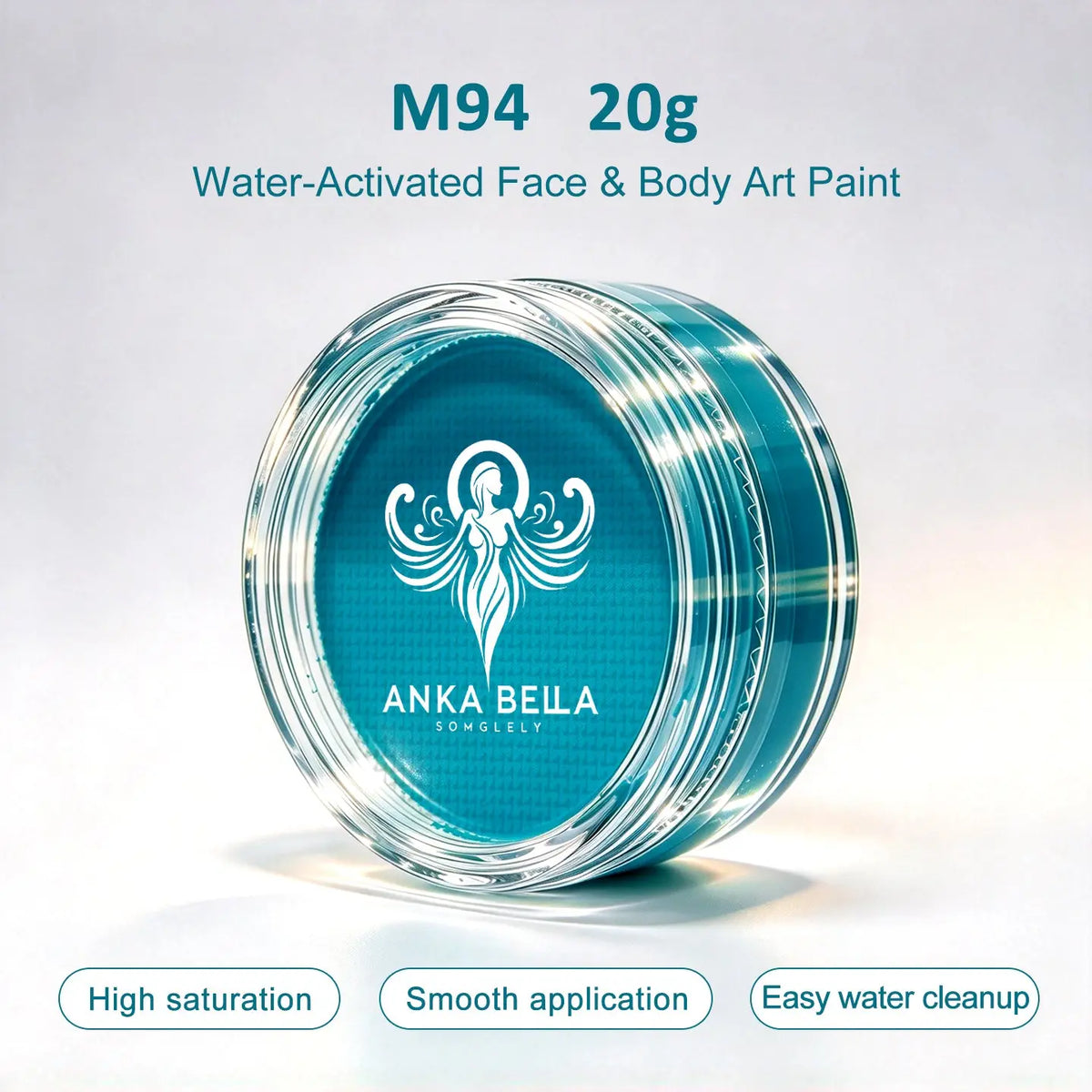 Anka Bella 20g Single Color Water Activated Face Paint Refill, Skin-Safe Non-Toxic Professional Face & Body Paint Anka Bella
