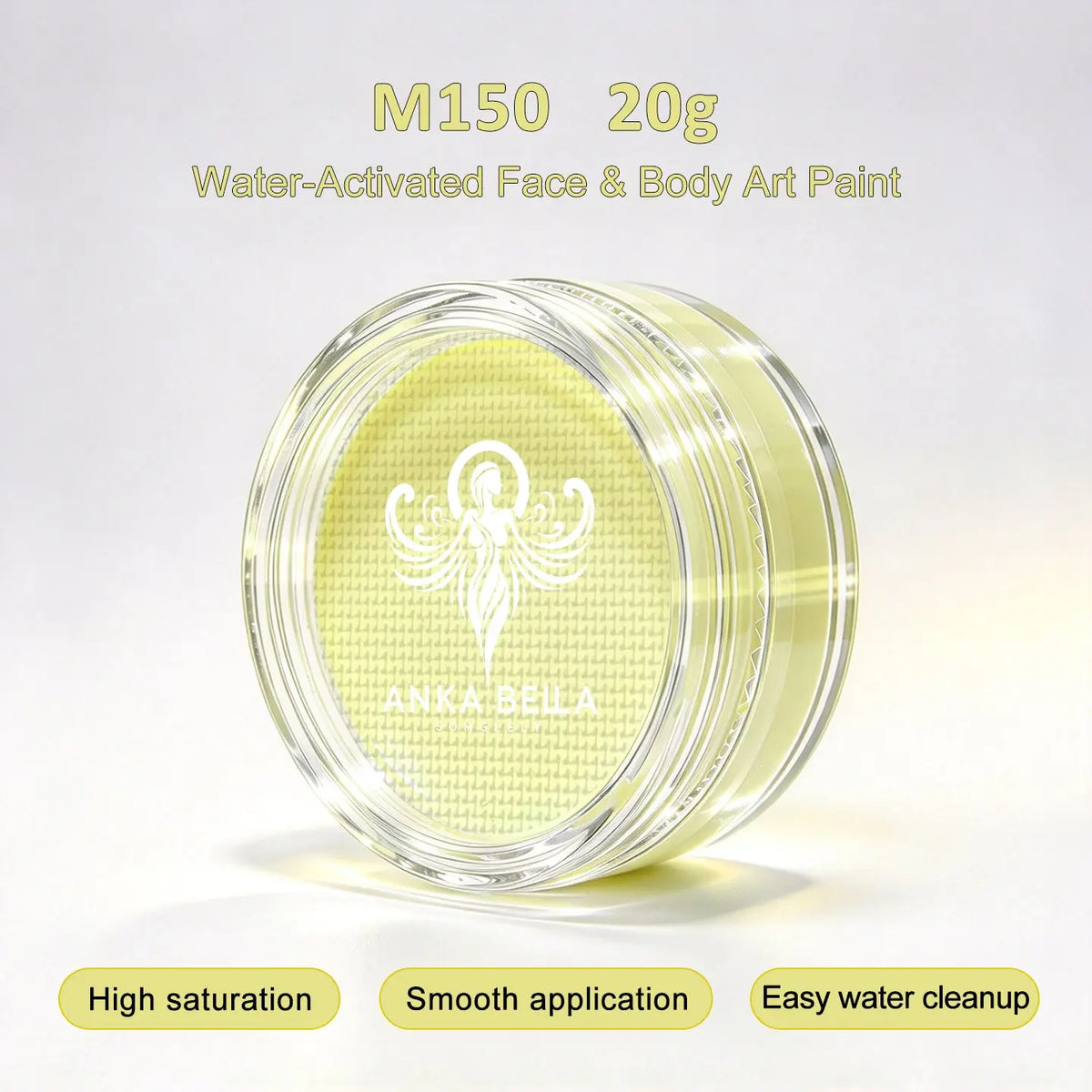 nka Bella 20g Single Color Water-Based Face Paint Refill (Yellow & Brown Tones) Anka Bella