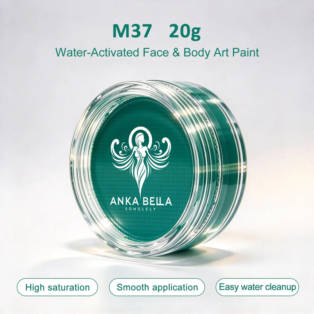 Anka Bella 20g Single Color Water Activated Face Paint Refill, Skin-Safe Non-Toxic Professional Face & Body Paint Anka Bella