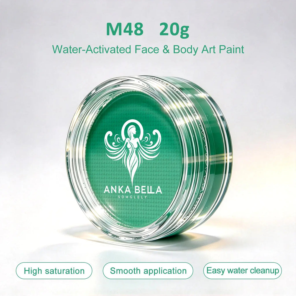 Anka Bella 20g Single Color Water Activated Face Paint Refill, Skin-Safe Non-Toxic Professional Face & Body Paint Anka Bella