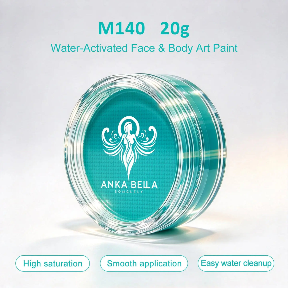 Anka Bella 20g Single Color Water Activated Face Paint Refill, Skin-Safe Non-Toxic Professional Face & Body Paint Anka Bella