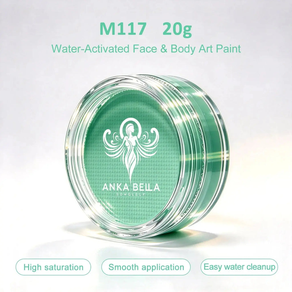 Anka Bella 20g Single Color Water Activated Face Paint Refill, Skin-Safe Non-Toxic Professional Face & Body Paint Anka Bella