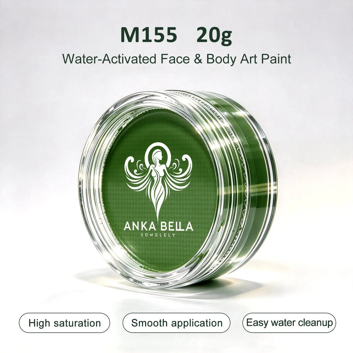 Anka Bella 20g Single Color Water Activated Face Paint Refill, Skin-Safe Non-Toxic Professional Face & Body Paint（副本） Anka Bella