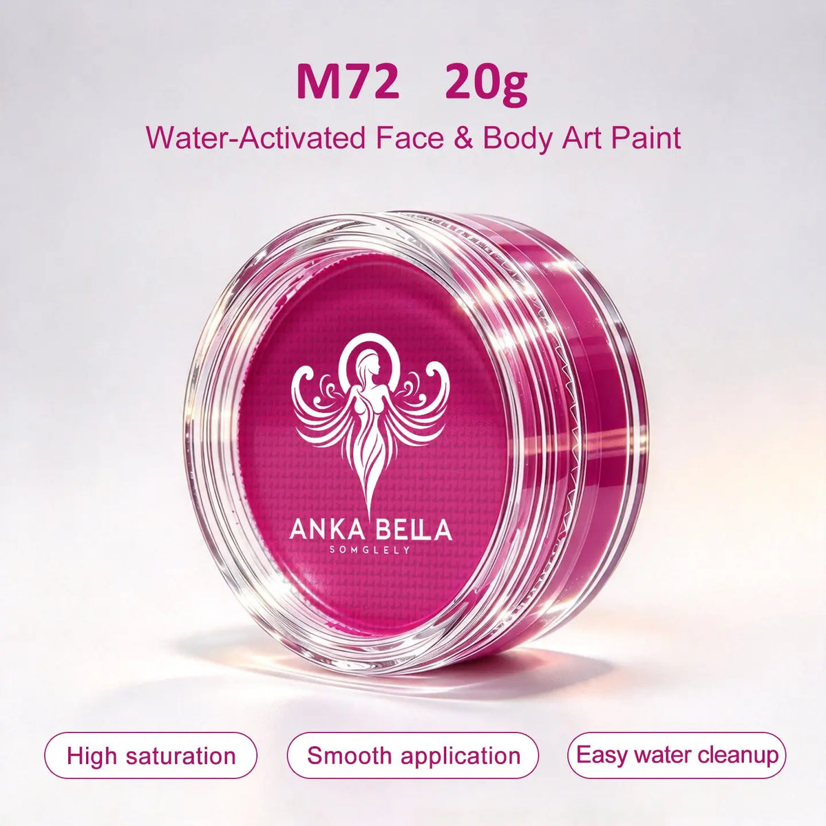 Anka Bella 20g Single Color Water-Based Face Paint Refill (Pink Tones) Anka Bella