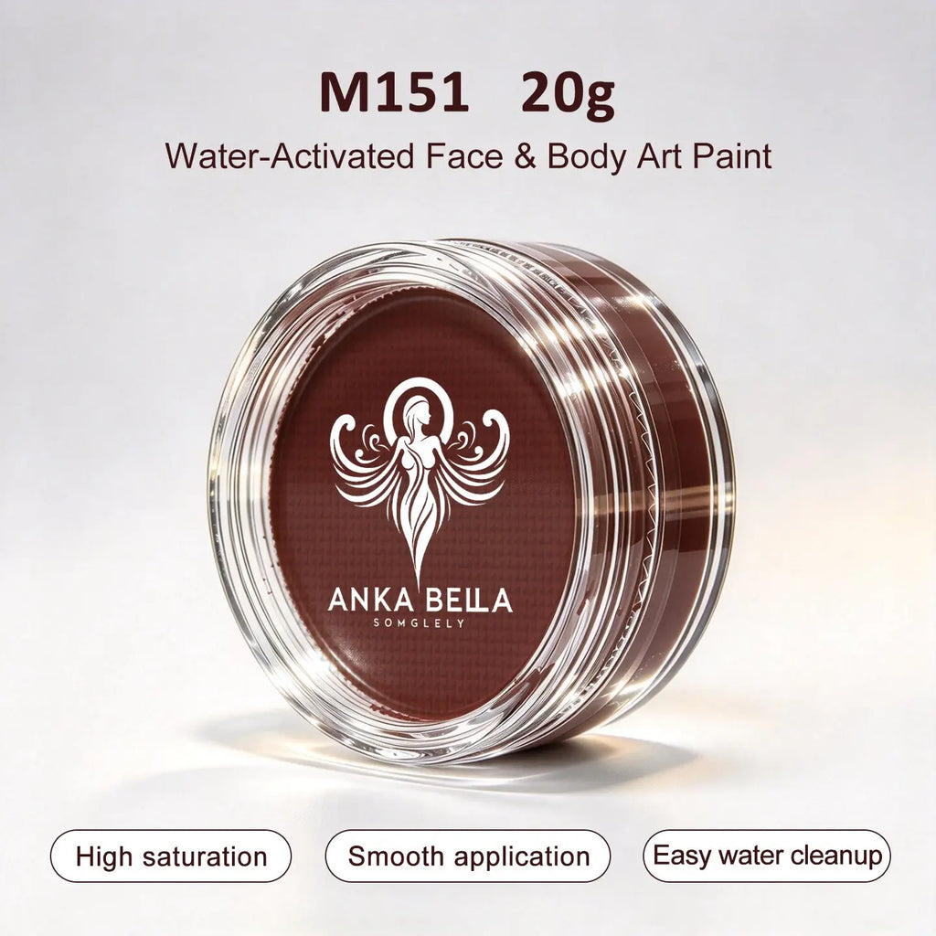 Anka Bella 20g Single Red Water Activated Face Paint Refill, Skin-Safe Pigment for Face & Body Art Anka Bella