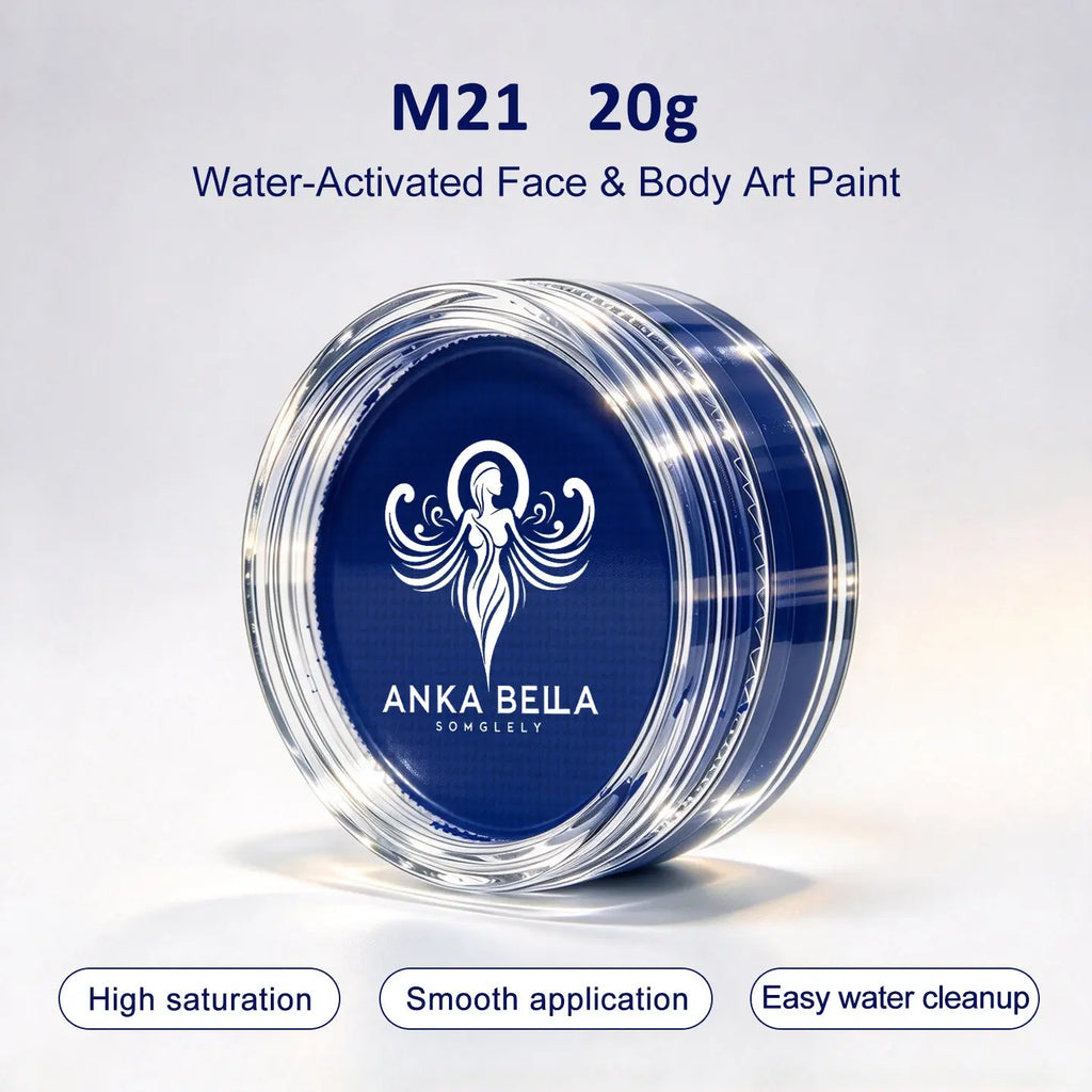Anka Bella 20g Single Color Water Activated Face Paint Refill, Skin-Safe Non-Toxic Professional Face & Body Paint Anka Bella