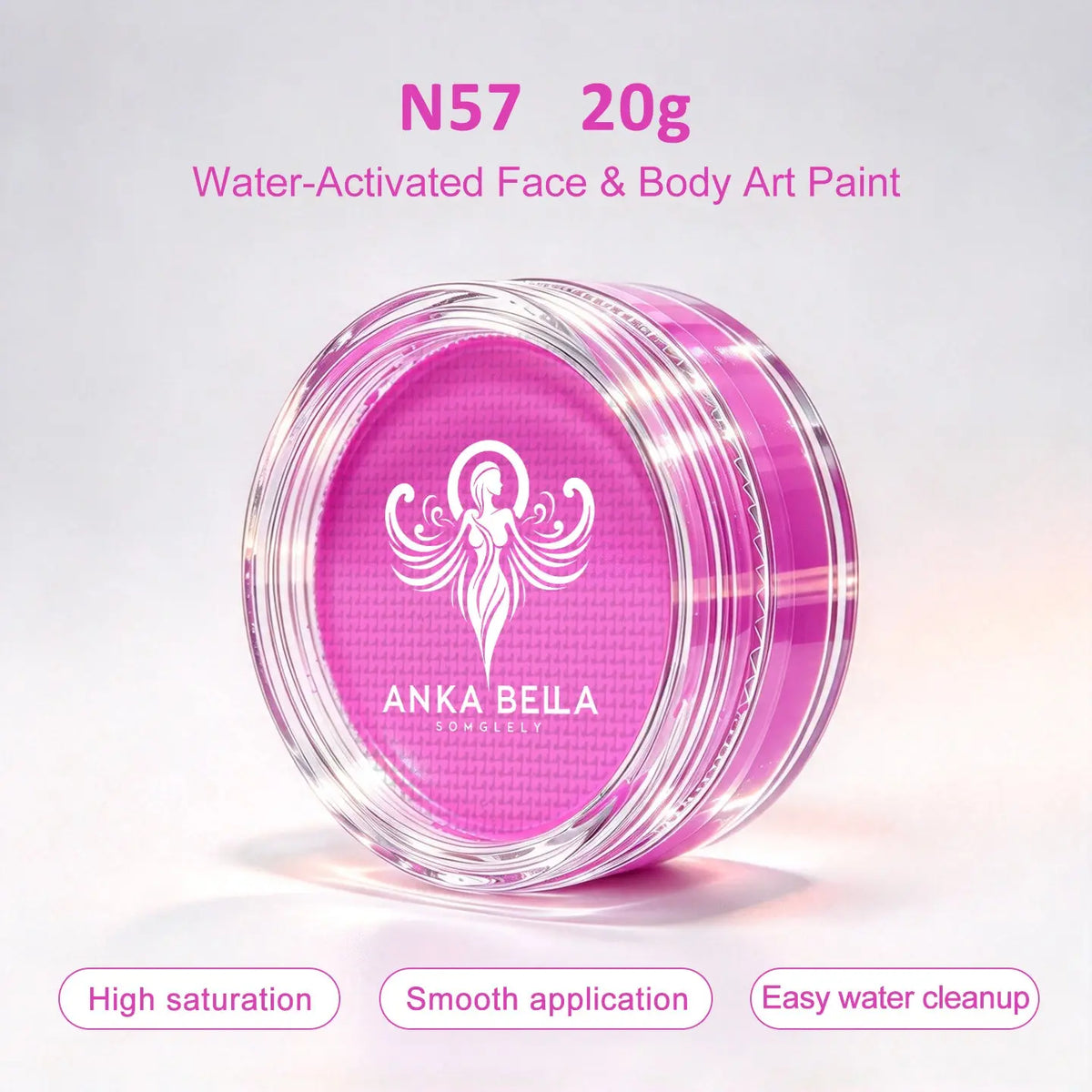 Anka Bella 20g Single Color Water-Based Face Paint Refill (Pink Tones) Anka Bella