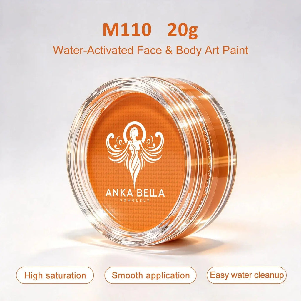 nka Bella 20g Single Color Water-Based Face Paint Refill (Yellow & Brown Tones) Anka Bella