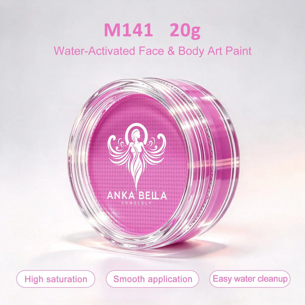 Anka Bella 20g Single Color Water-Based Face Paint Refill (Pink Tones) Anka Bella