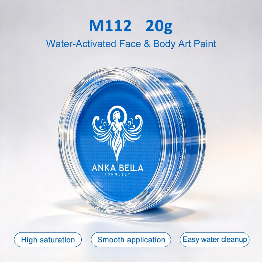 Anka Bella 20g Single Color Water Activated Face Paint Refill, Skin-Safe Non-Toxic Professional Face & Body Paint Anka Bella