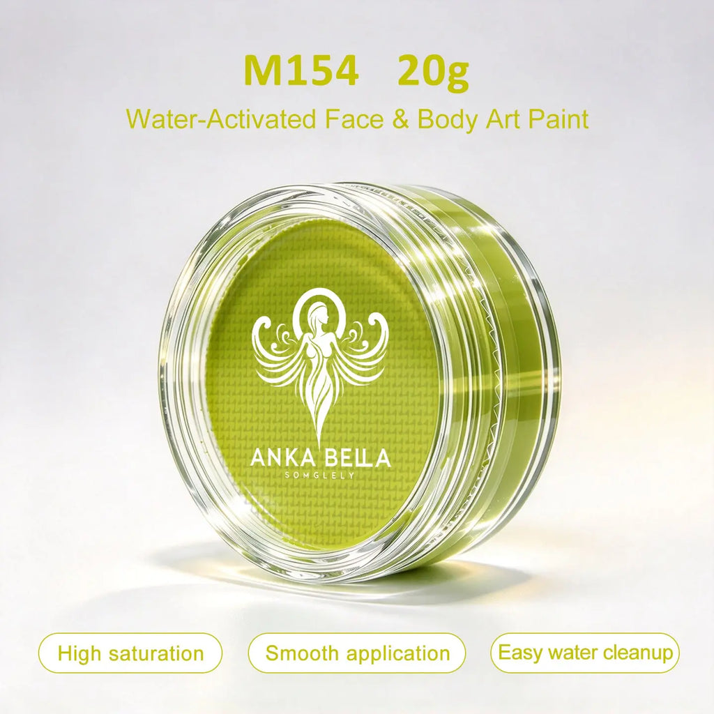 Anka Bella 20g Single Color Water Activated Face Paint Refill, Skin-Safe Non-Toxic Professional Face & Body Paint（副本） Anka Bella